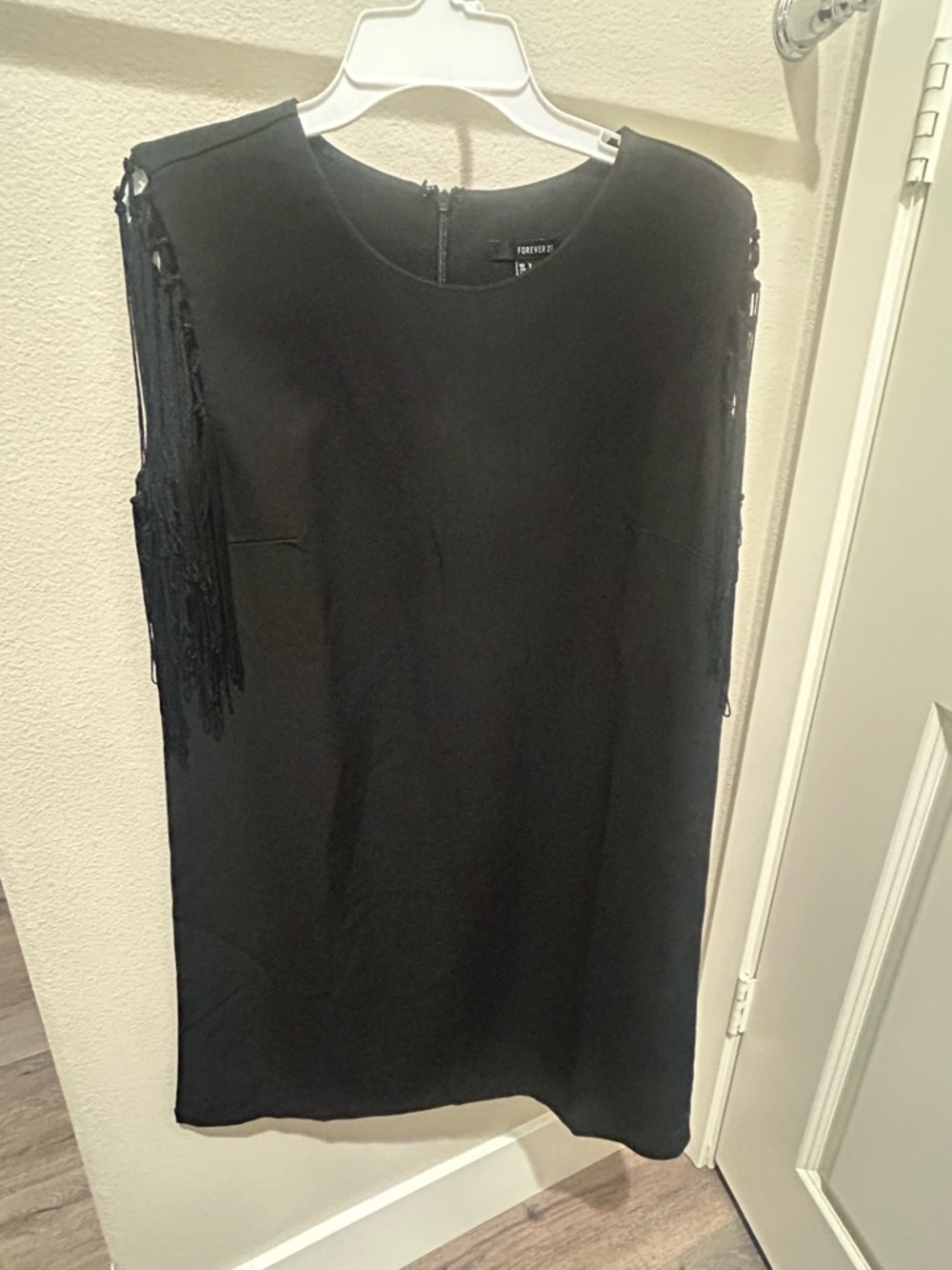 Forever 21 Black Fringe Mini Dress